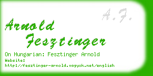 arnold fesztinger business card